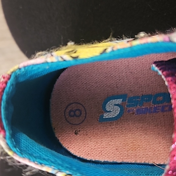 Skechers Crystal Stars Light Up Shoes Little Girls Size 8 - Picture 5 of 5